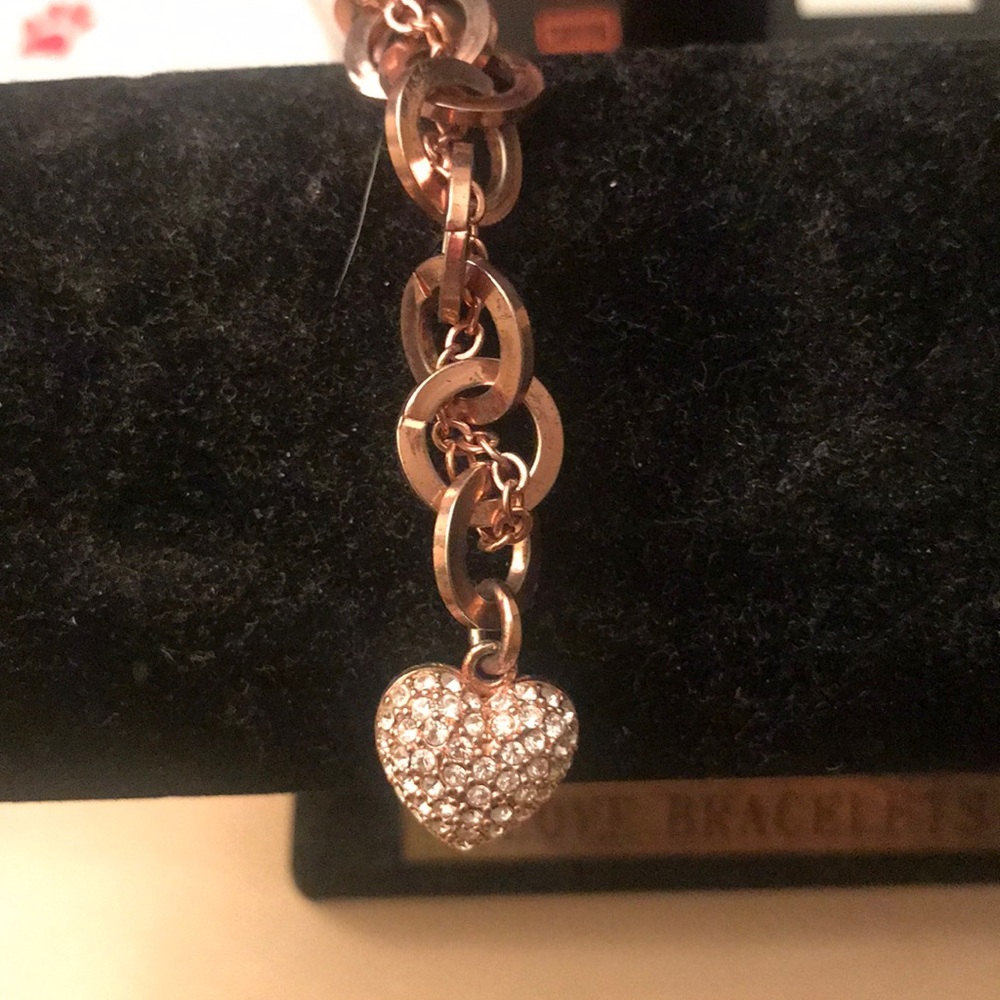 Heart Rose Gold Charm bracelet